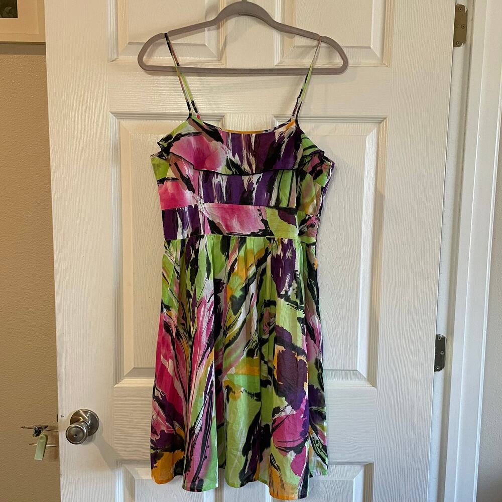 Mac & Jac Multicolored Spaghetti Strap Dress size M.